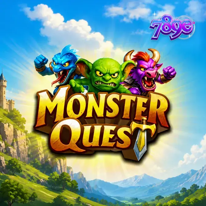 Isang visual na representasyon ng medieval fantasy theme ng Monster Quest slot.